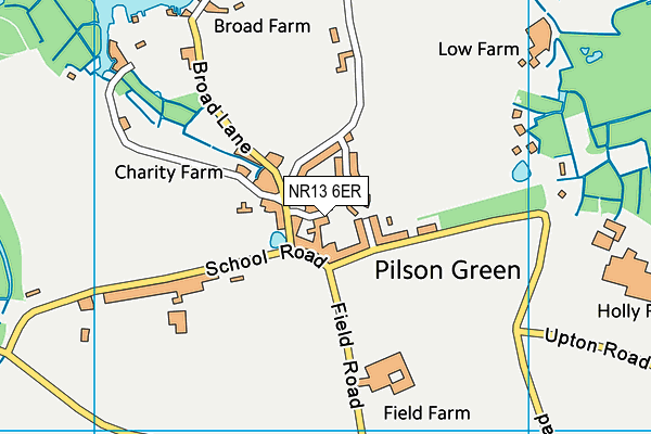 NR13 6ER map - OS VectorMap District (Ordnance Survey)