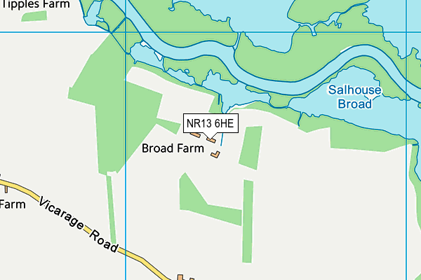 NR13 6HE map - OS VectorMap District (Ordnance Survey)