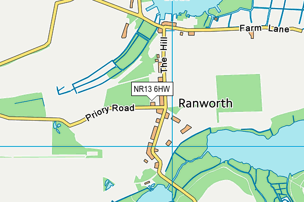 NR13 6HW map - OS VectorMap District (Ordnance Survey)