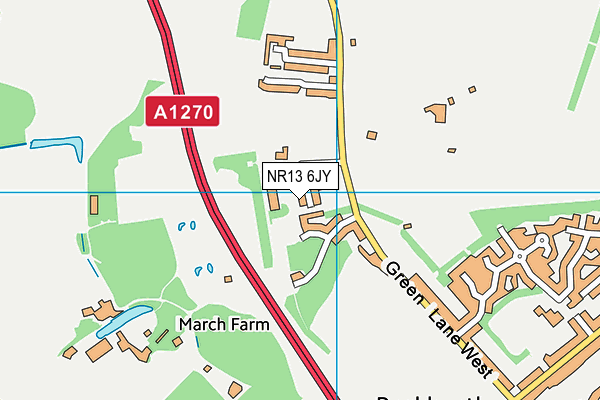 NR13 6JY map - OS VectorMap District (Ordnance Survey)