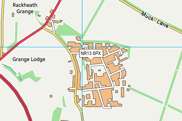 NR13 6PX map - OS VectorMap District (Ordnance Survey)