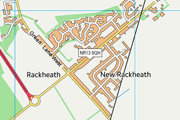 NR13 6QH map - OS VectorMap District (Ordnance Survey) NR13 6QH map - OS VectorMap District (Ordnance Survey)