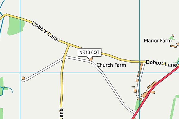 NR13 6QT map - OS VectorMap District (Ordnance Survey) NR13 6QT map - OS VectorMap District (Ordnance Survey)