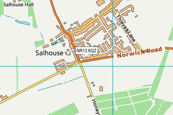 NR13 6QZ map - OS VectorMap District (Ordnance Survey)