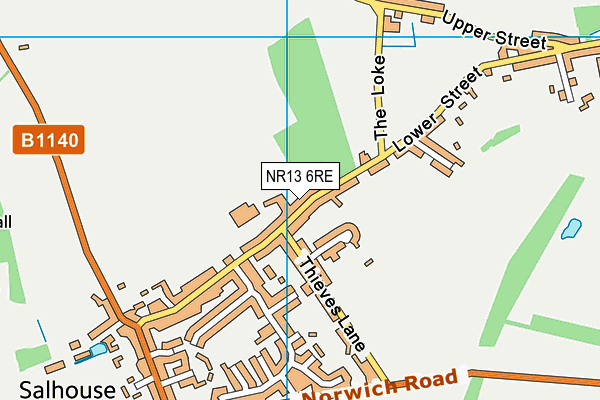NR13 6RE map - OS VectorMap District (Ordnance Survey) NR13 6RE map - OS VectorMap District (Ordnance Survey)