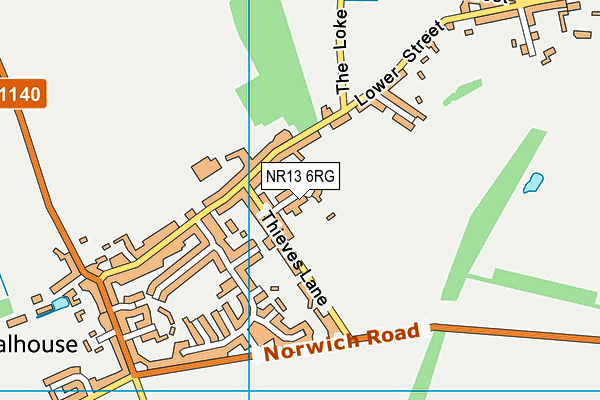NR13 6RG map - OS VectorMap District (Ordnance Survey) NR13 6RG map - OS VectorMap District (Ordnance Survey)