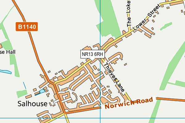 NR13 6RH map - OS VectorMap District (Ordnance Survey) NR13 6RH map - OS VectorMap District (Ordnance Survey)