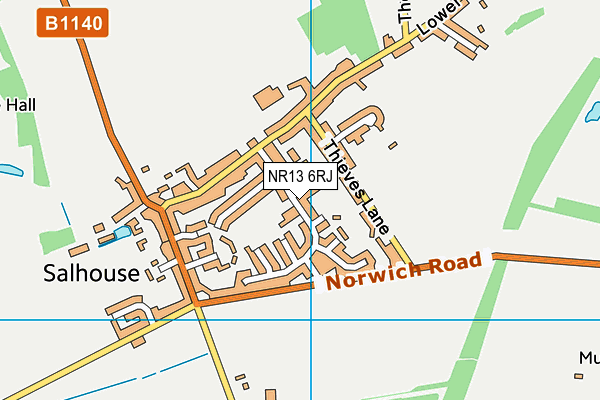 NR13 6RJ map - OS VectorMap District (Ordnance Survey) NR13 6RJ map - OS VectorMap District (Ordnance Survey)