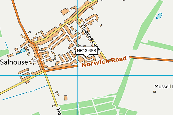 NR13 6SB map - OS VectorMap District (Ordnance Survey) NR13 6SB map - OS VectorMap District (Ordnance Survey)
