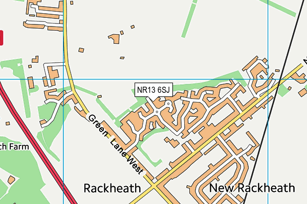 NR13 6SJ map - OS VectorMap District (Ordnance Survey) NR13 6SJ map - OS VectorMap District (Ordnance Survey)