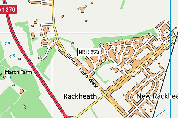 NR13 6SQ map - OS VectorMap District (Ordnance Survey) NR13 6SQ map - OS VectorMap District (Ordnance Survey)