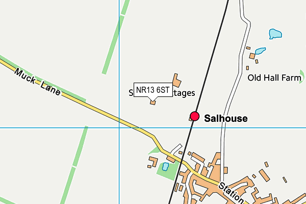 NR13 6ST map - OS VectorMap District (Ordnance Survey)