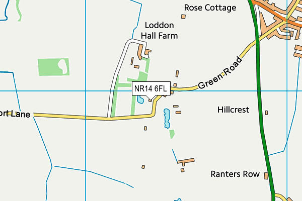 NR14 6FL map - OS VectorMap District (Ordnance Survey) NR14 6FL map - OS VectorMap District (Ordnance Survey)