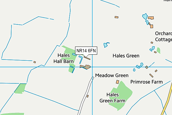 NR14 6FN map - OS VectorMap District (Ordnance Survey) NR14 6FN map - OS VectorMap District (Ordnance Survey)