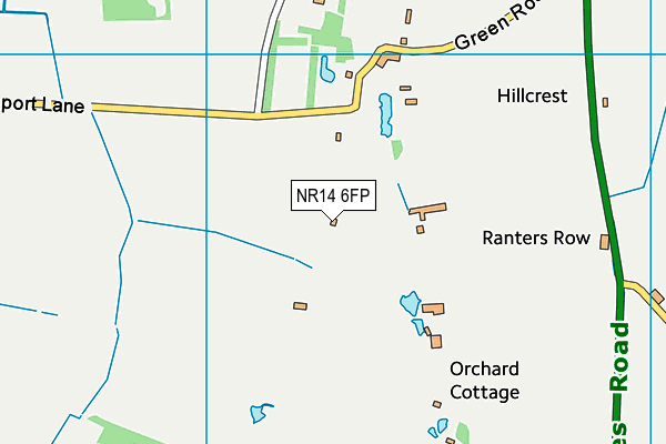 NR14 6FP map - OS VectorMap District (Ordnance Survey) NR14 6FP map - OS VectorMap District (Ordnance Survey)