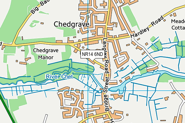 NR14 6ND map - OS VectorMap District (Ordnance Survey)