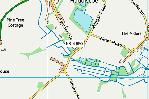 NR14 6PQ map - OS VectorMap District (Ordnance Survey) NR14 6PQ map - OS VectorMap District (Ordnance Survey)