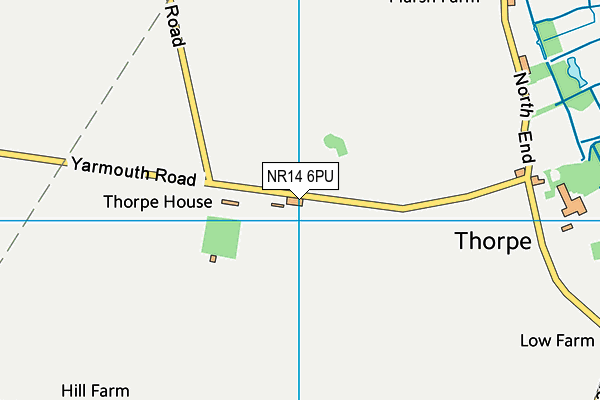 NR14 6PU map - OS VectorMap District (Ordnance Survey) NR14 6PU map - OS VectorMap District (Ordnance Survey)