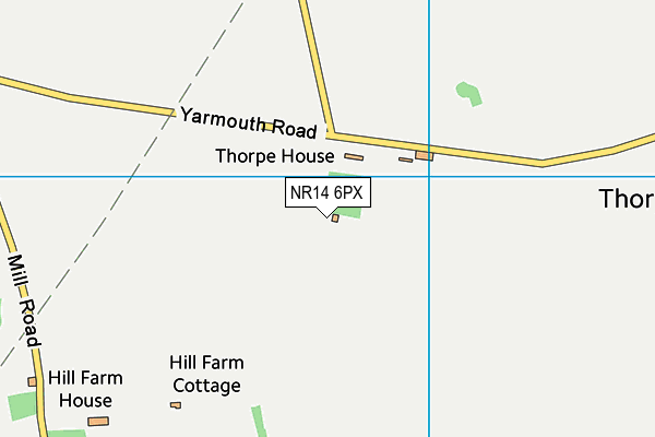 NR14 6PX map - OS VectorMap District (Ordnance Survey)