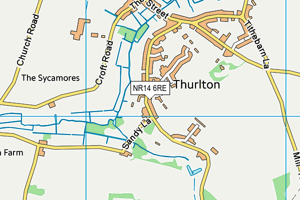 NR14 6RE map - OS VectorMap District (Ordnance Survey) NR14 6RE map - OS VectorMap District (Ordnance Survey)