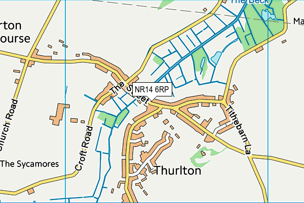 NR14 6RP map - OS VectorMap District (Ordnance Survey) NR14 6RP map - OS VectorMap District (Ordnance Survey)