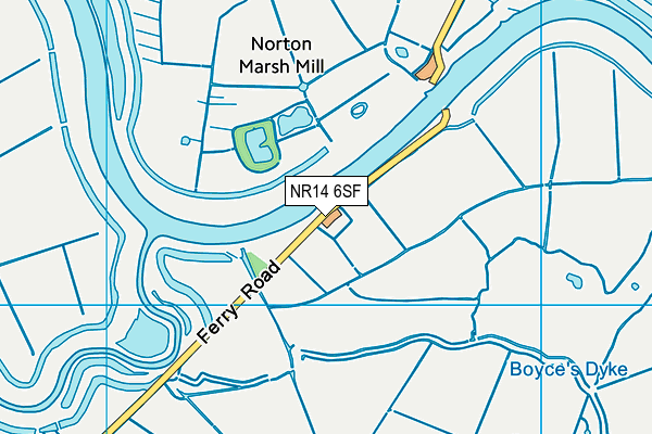 NR14 6SF map - OS VectorMap District (Ordnance Survey) NR14 6SF map - OS VectorMap District (Ordnance Survey)