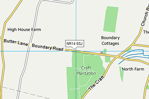 NR14 6SJ map - OS VectorMap District (Ordnance Survey) NR14 6SJ map - OS VectorMap District (Ordnance Survey)