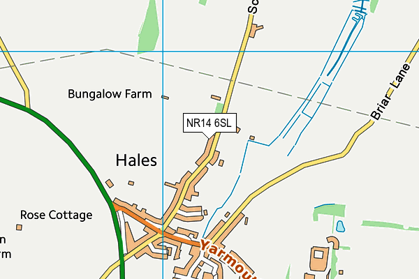 NR14 6SL map - OS VectorMap District (Ordnance Survey) NR14 6SL map - OS VectorMap District (Ordnance Survey)