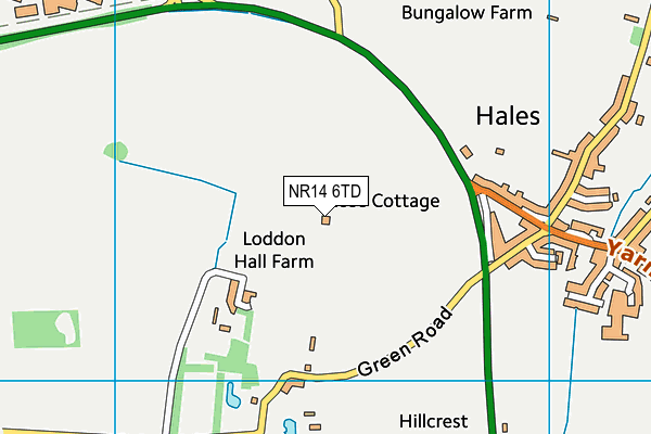 NR14 6TD map - OS VectorMap District (Ordnance Survey) NR14 6TD map - OS VectorMap District (Ordnance Survey)