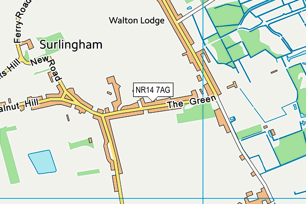NR14 7AG map - OS VectorMap District (Ordnance Survey) NR14 7AG map - OS VectorMap District (Ordnance Survey)