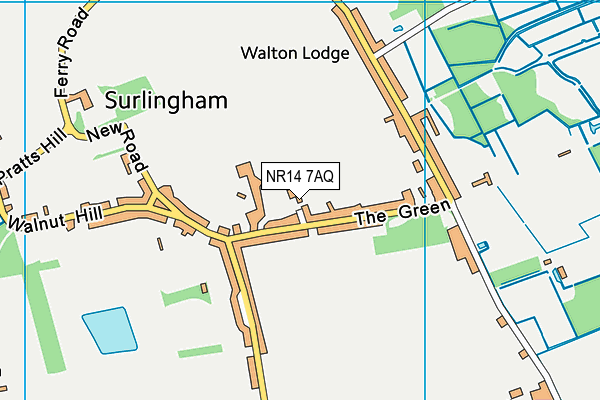 NR14 7AQ map - OS VectorMap District (Ordnance Survey) NR14 7AQ map - OS VectorMap District (Ordnance Survey)