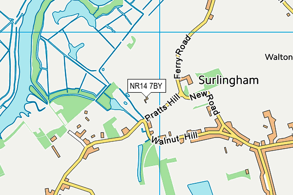 NR14 7BY map - OS VectorMap District (Ordnance Survey) NR14 7BY map - OS VectorMap District (Ordnance Survey)