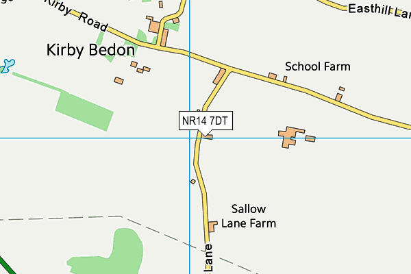 NR14 7DT map - OS VectorMap District (Ordnance Survey) NR14 7DT map - OS VectorMap District (Ordnance Survey)