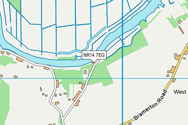 NR14 7EG map - OS VectorMap District (Ordnance Survey) NR14 7EG map - OS VectorMap District (Ordnance Survey)