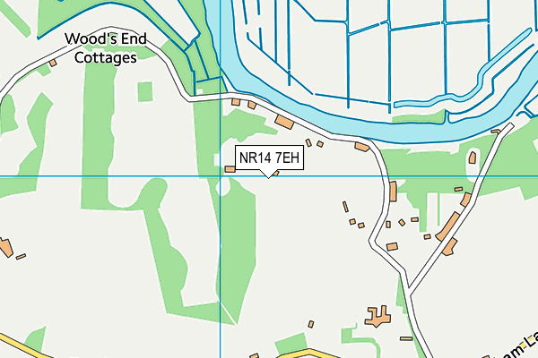 NR14 7EH map - OS VectorMap District (Ordnance Survey) NR14 7EH map - OS VectorMap District (Ordnance Survey)