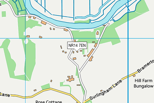 NR14 7EN map - OS VectorMap District (Ordnance Survey)