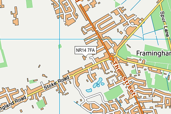 NR14 7FA map - OS VectorMap District (Ordnance Survey) NR14 7FA map - OS VectorMap District (Ordnance Survey)