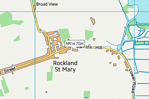 NR14 7GH map - OS VectorMap District (Ordnance Survey) NR14 7GH map - OS VectorMap District (Ordnance Survey)