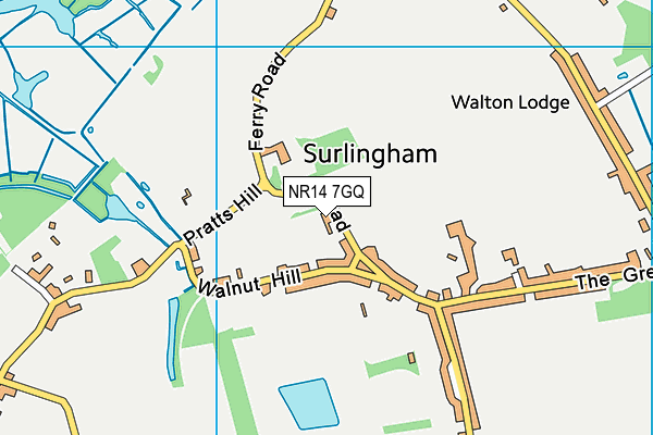 NR14 7GQ map - OS VectorMap District (Ordnance Survey) NR14 7GQ map - OS VectorMap District (Ordnance Survey)