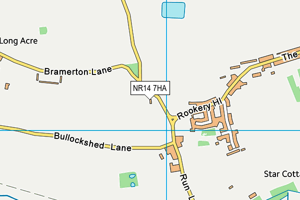 NR14 7HA map - OS VectorMap District (Ordnance Survey)
