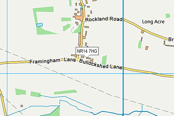 NR14 7HG map - OS VectorMap District (Ordnance Survey)