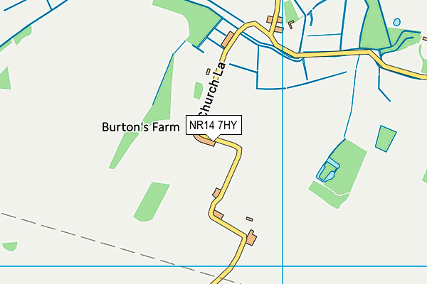 NR14 7HY map - OS VectorMap District (Ordnance Survey)