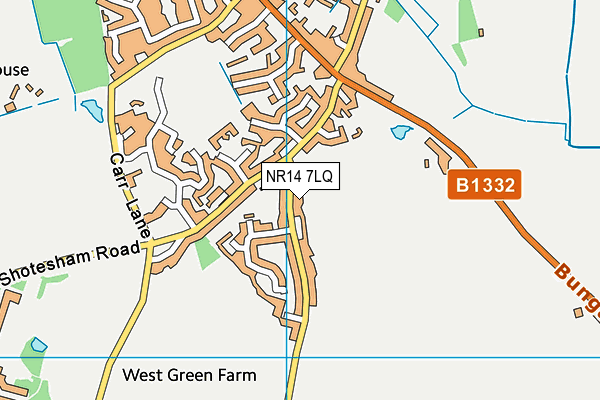NR14 7LQ map - OS VectorMap District (Ordnance Survey)