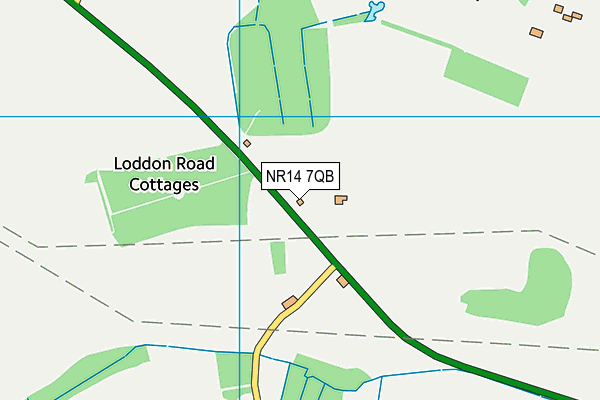 NR14 7QB map - OS VectorMap District (Ordnance Survey) NR14 7QB map - OS VectorMap District (Ordnance Survey)