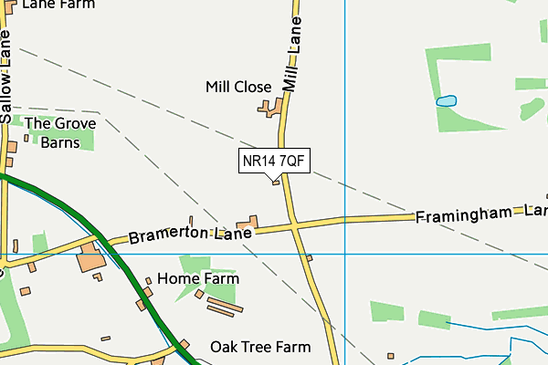 NR14 7QF map - OS VectorMap District (Ordnance Survey) NR14 7QF map - OS VectorMap District (Ordnance Survey)