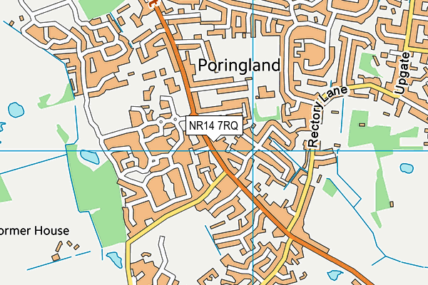 NR14 7RQ map - OS VectorMap District (Ordnance Survey)