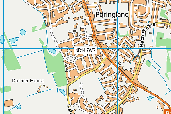 NR14 7WR map - OS VectorMap District (Ordnance Survey) NR14 7WR map - OS VectorMap District (Ordnance Survey)