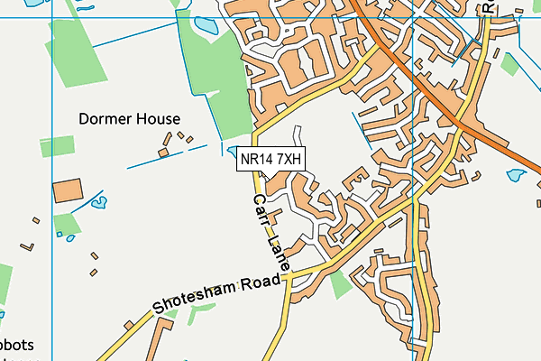 NR14 7XH map - OS VectorMap District (Ordnance Survey) NR14 7XH map - OS VectorMap District (Ordnance Survey)