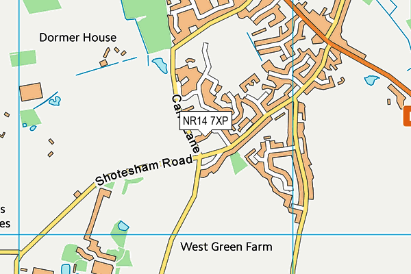 NR14 7XP map - OS VectorMap District (Ordnance Survey) NR14 7XP map - OS VectorMap District (Ordnance Survey)