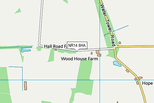 NR14 8HA map - OS VectorMap District (Ordnance Survey) NR14 8HA map - OS VectorMap District (Ordnance Survey)